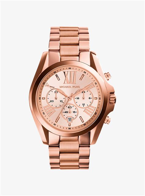 michael kors rose gold-tone stainless steel bradshaw women& 39|Michael Kors bradshaw watch.